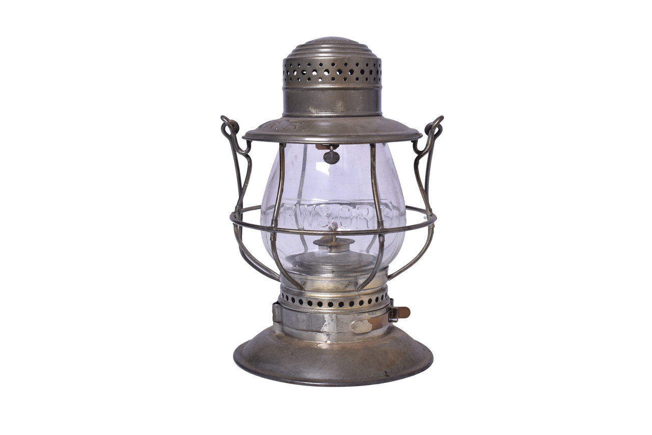 3502 - Steam Gauge & Lantern Co. Rome, Watertown & Ogdensburg Railroad Bell Bottom Lantern thumbnail