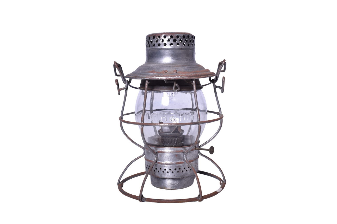 3297 - Adlake Kero No. 100 New York, New Haven & Hartford Railroad Lantern w/ Clear Cast Globe thumbnail