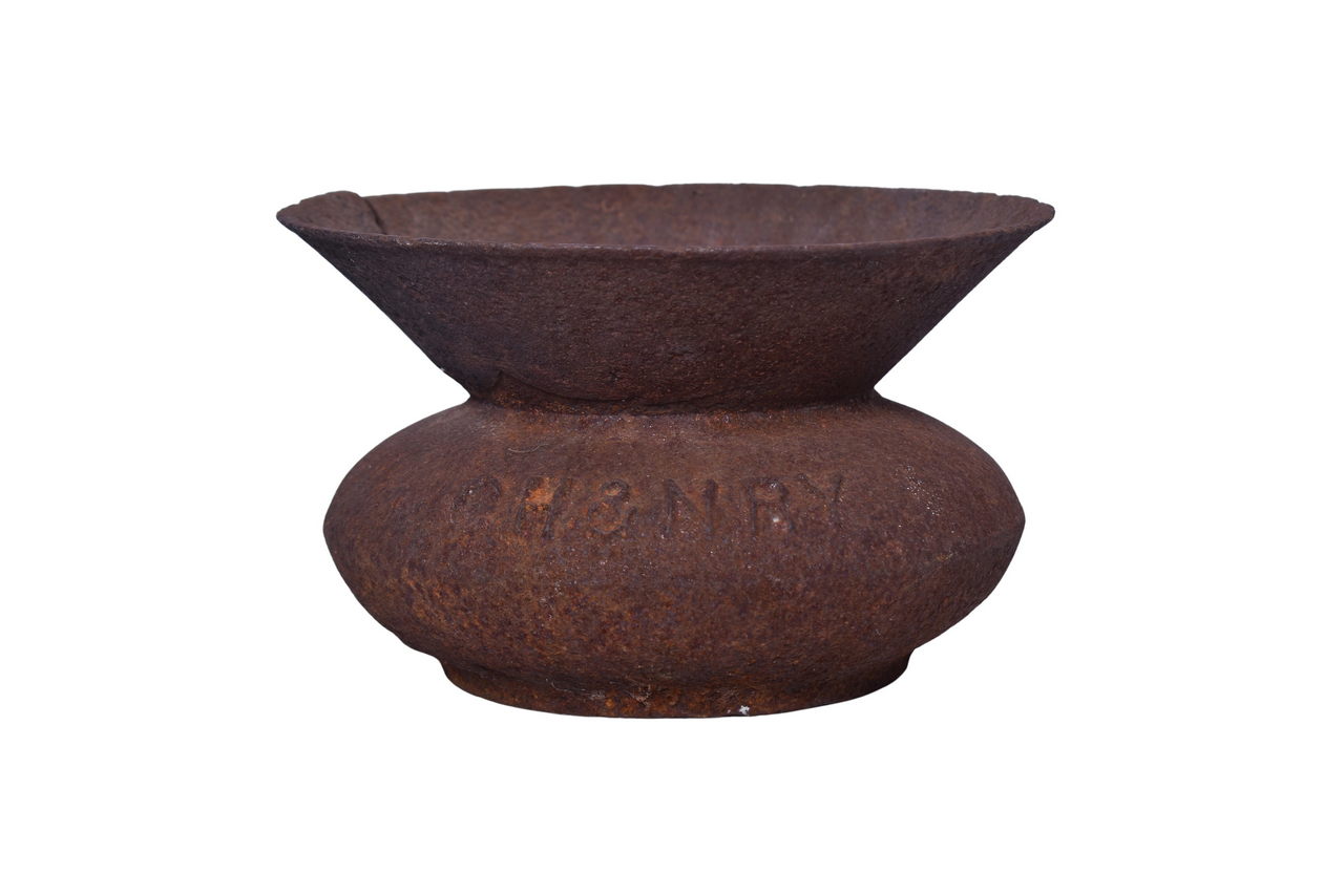 3424 - Charlotte Harbor and Northern Railway Cast Iron Spittoon / Cuspidor thumbnail