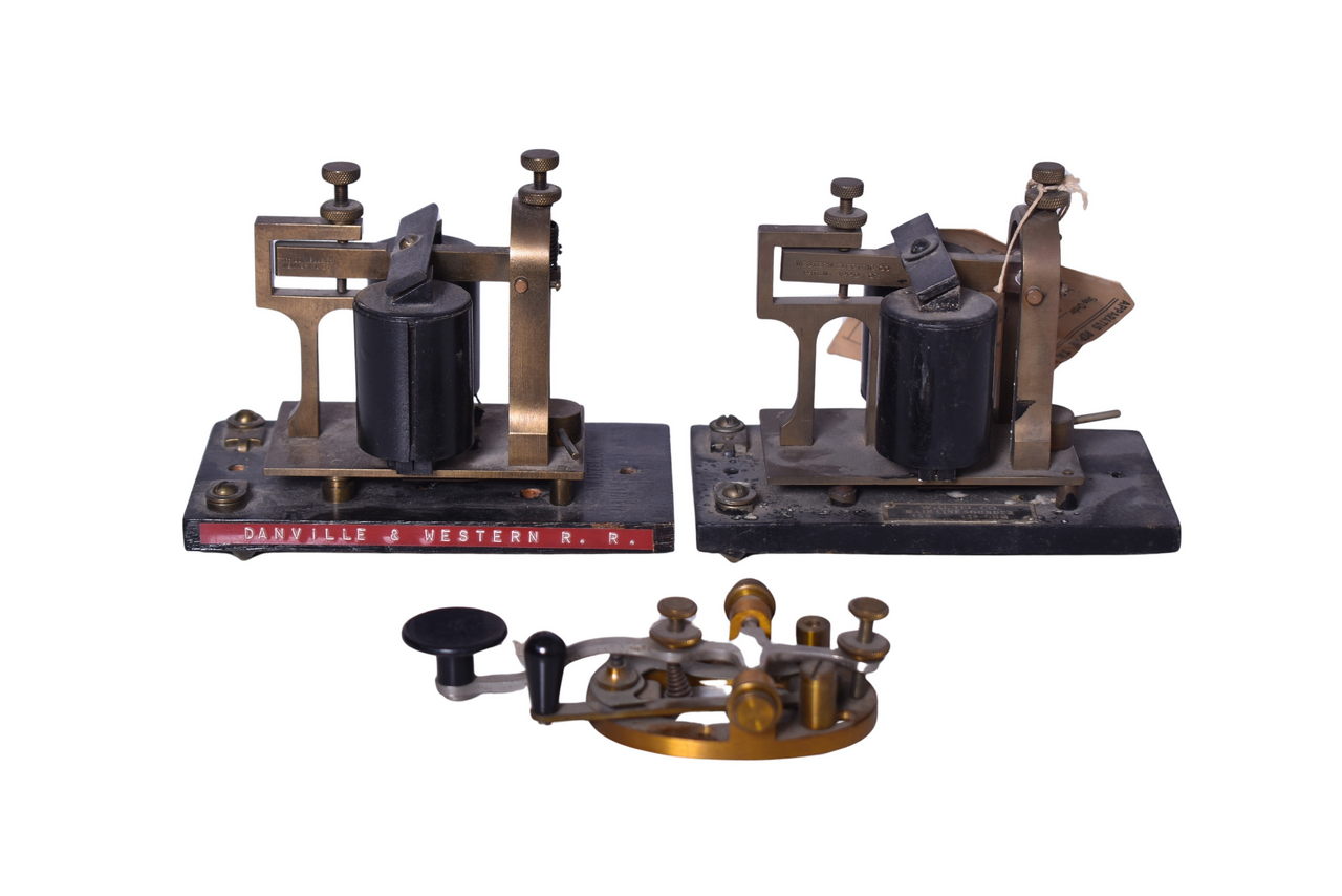 3255 - Two Western Union Telegraph Sounders and Key - JH Bunnell thumbnail