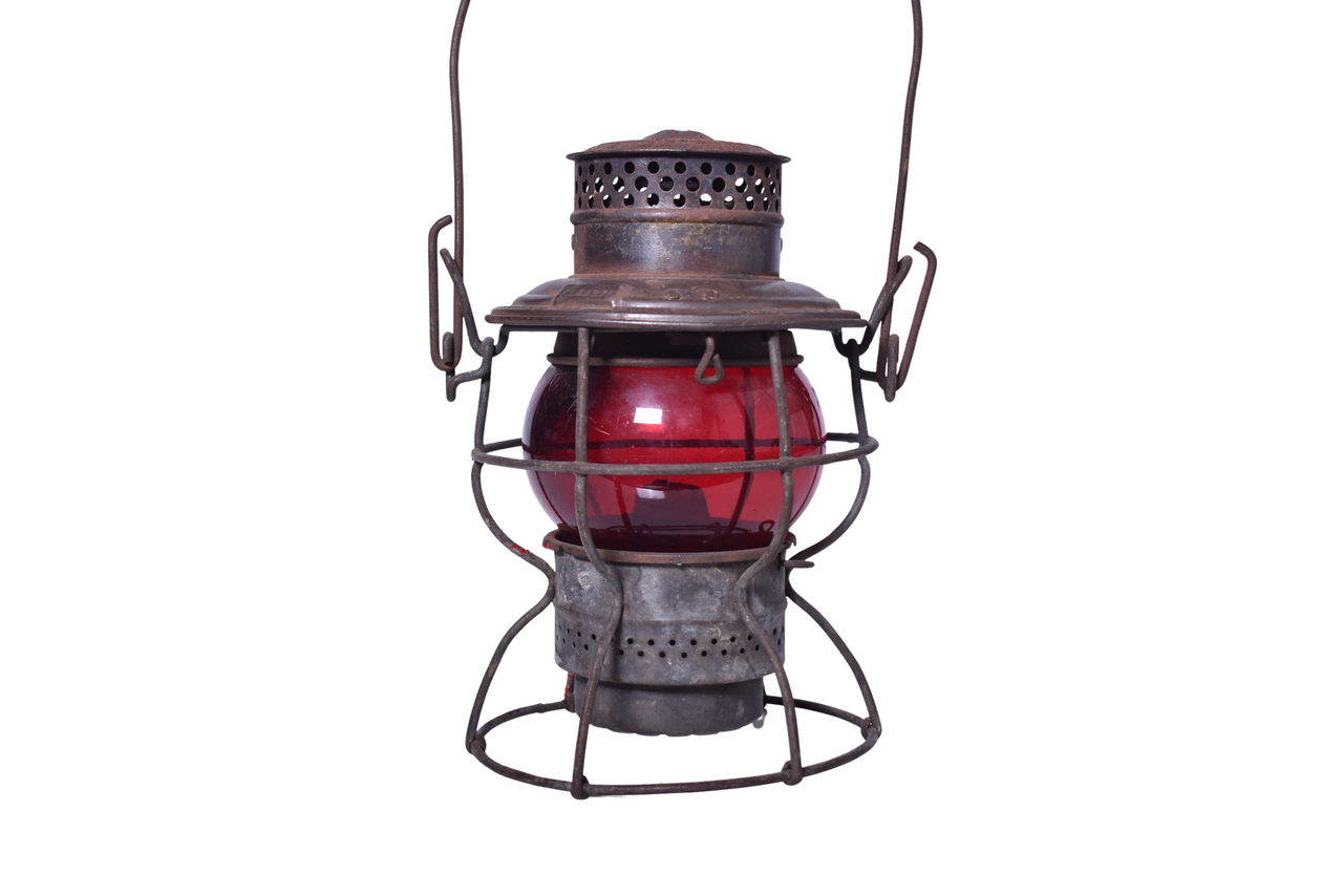 3259 - Adams & Westlake Kero 250 Baltimore and Ohio Lantern w/ Red Cast Globe thumbnail