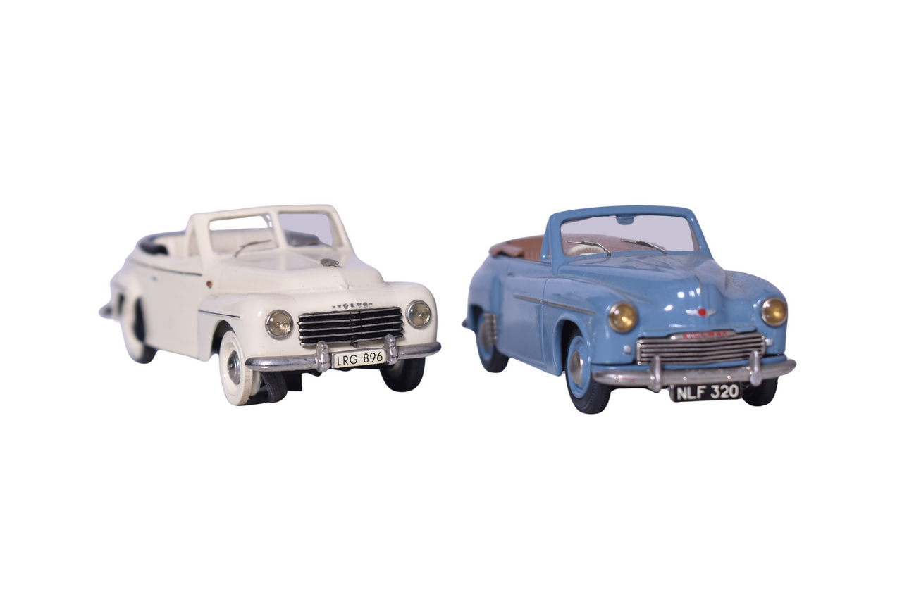 233 - Pair of Somerville Models - 1953 Volvo PV445 and 1951 Hillman Minx thumbnail