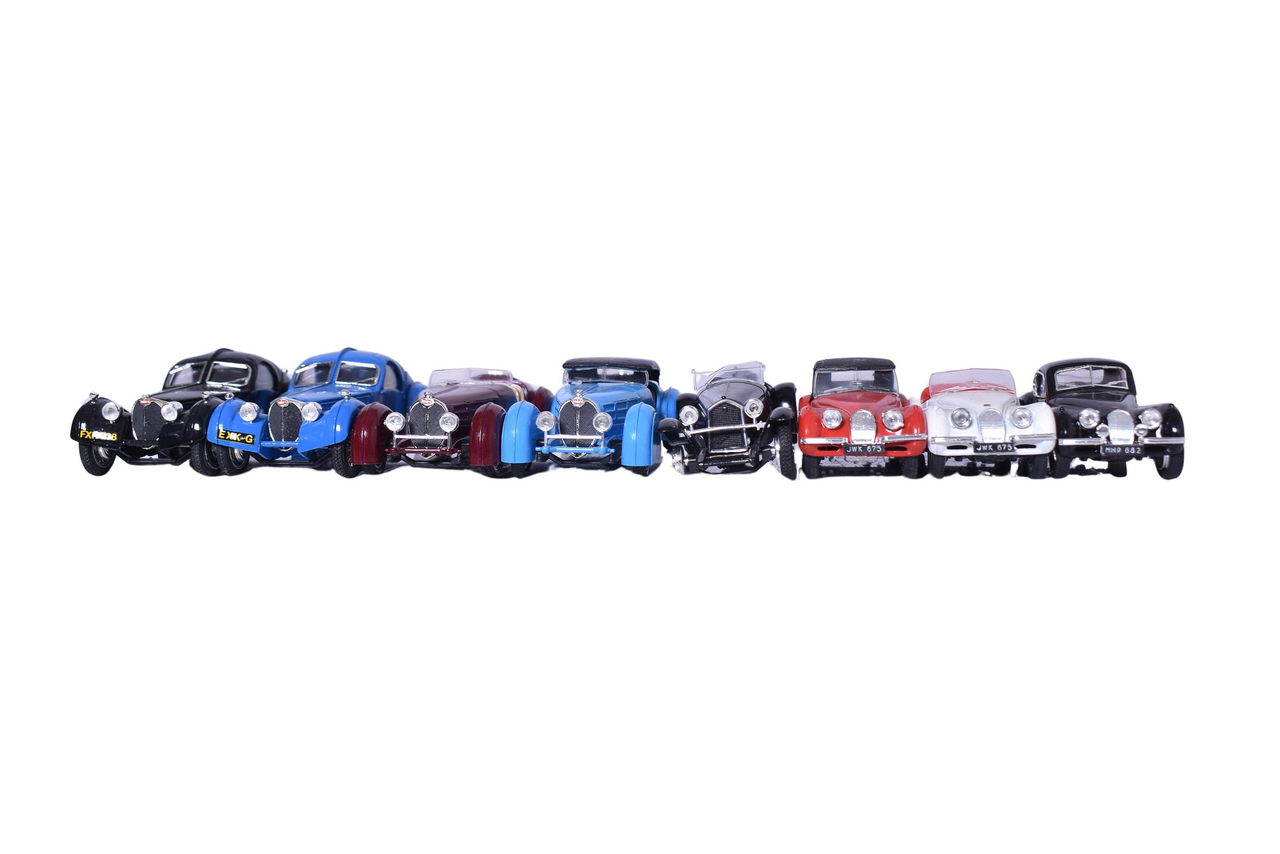 314 - Eight Brumm 1:43 Models - Bugatti, Jaguar, Alfa Romeo thumbnail
