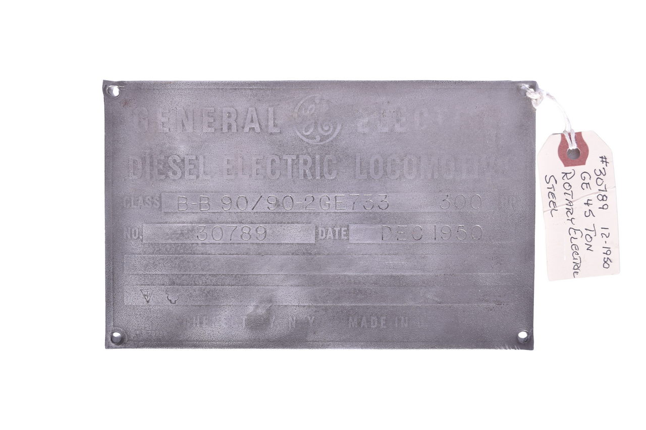 3510A - General Electric 45 Ton Rotary Electric Locomotive Builders Plate thumbnail