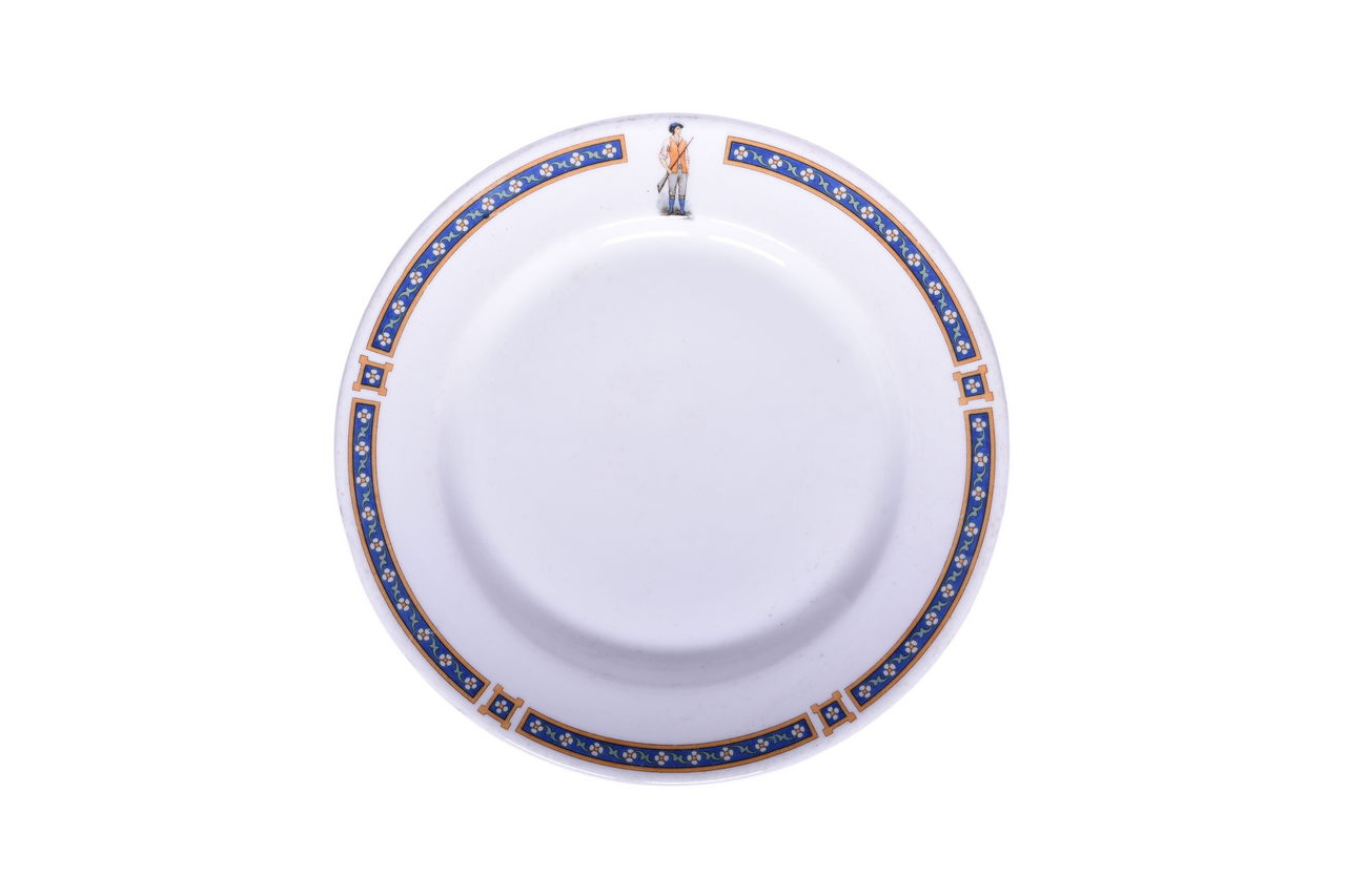 3573 - Boston and Maine Railroad China Minuteman Bread Plate thumbnail