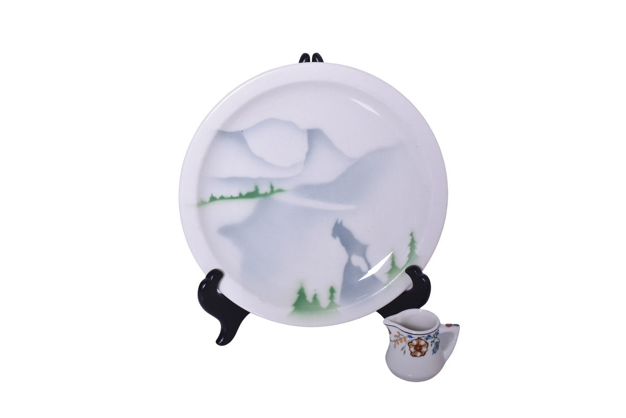 3575 - Great Northern Railway China Glory of the West Dinner Plate and Glacier Creamer thumbnail