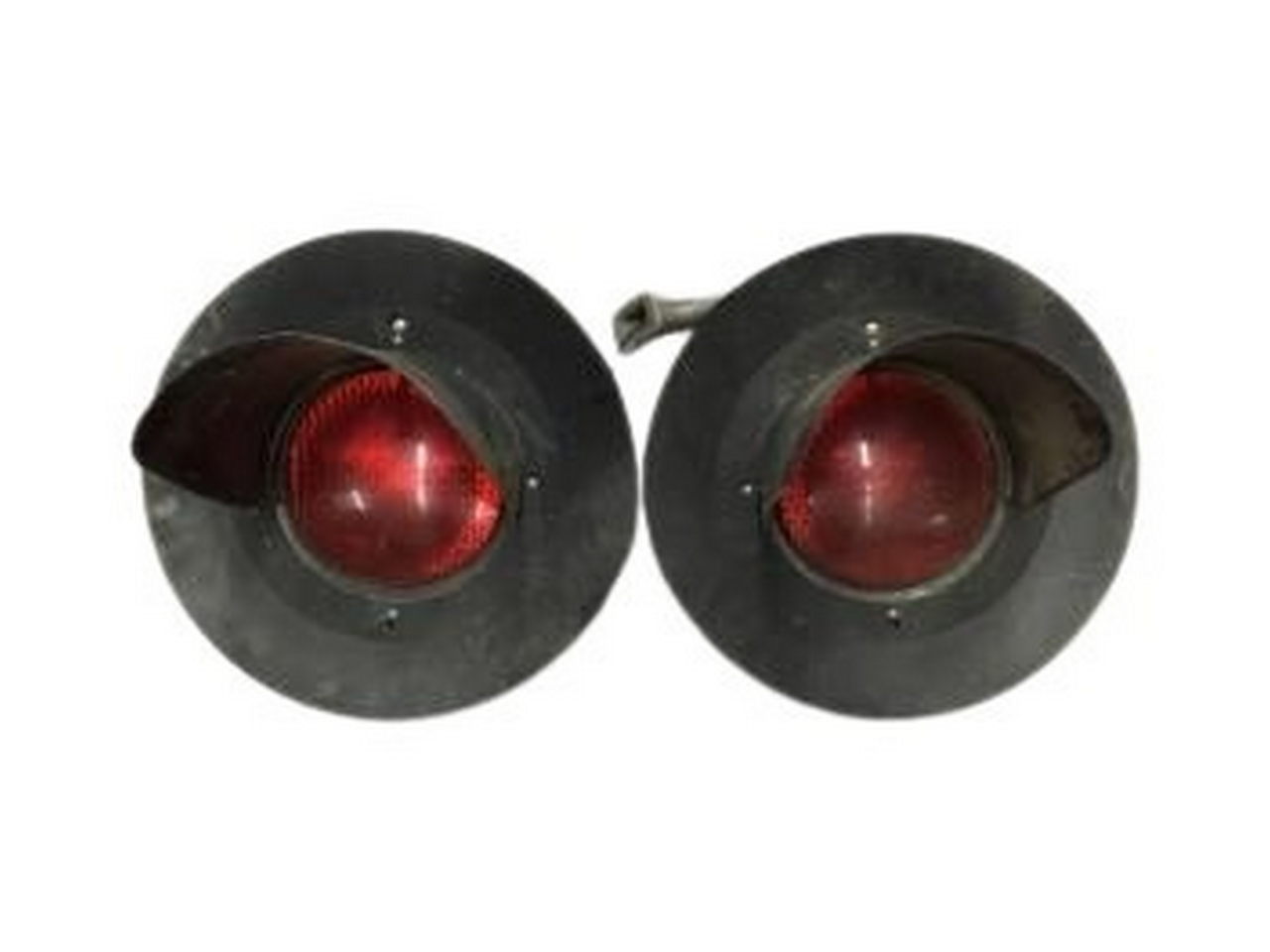 3348 - Pair of Safetran Systems Corp. Large Railroad Crossing Signals thumbnail