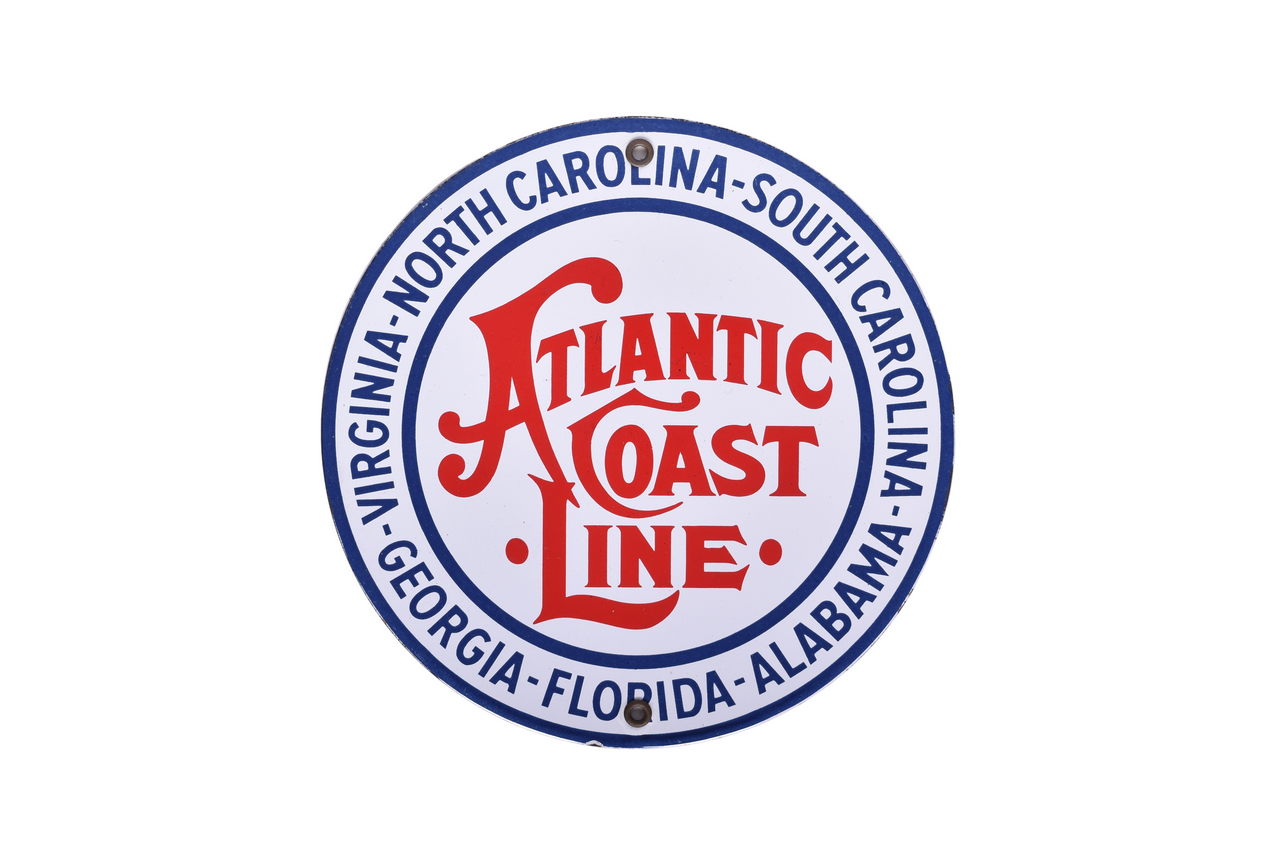 3306 - Atlantic Coast Line Railroad Porcelain Sign 8 3/4