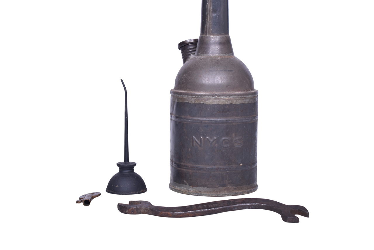 3316 - New York Central Railroad Tall Oil Can, Mini Oil Can, Brass Key and Wrench thumbnail