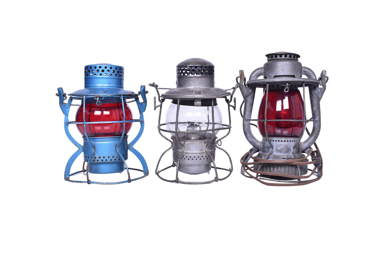 3325 - Trio of Railroad Lanterns - Canadian National Hiram L. Piper, Dietz No 999, and Dietz Vesta thumbnail