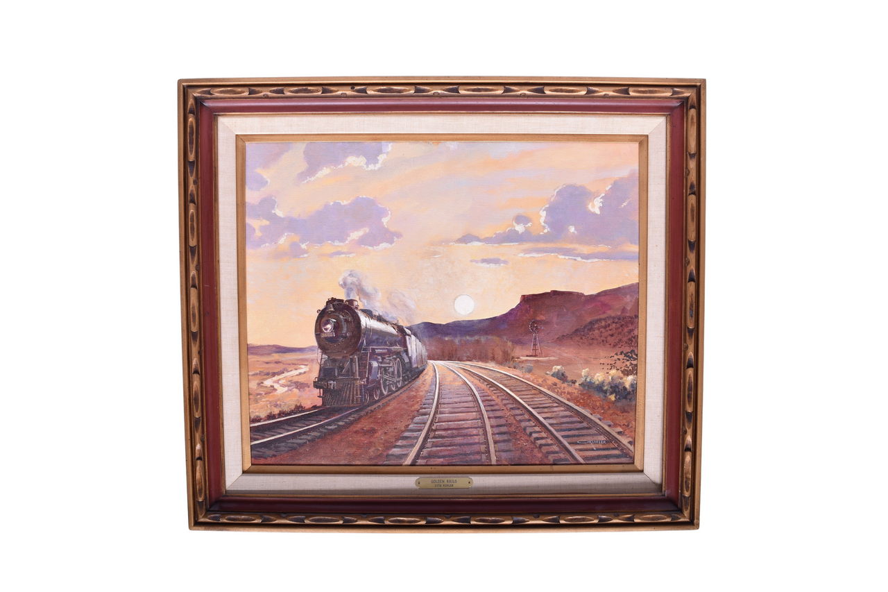 3618 - Original Otto Kuhler Oil Painting - Golden Rails thumbnail