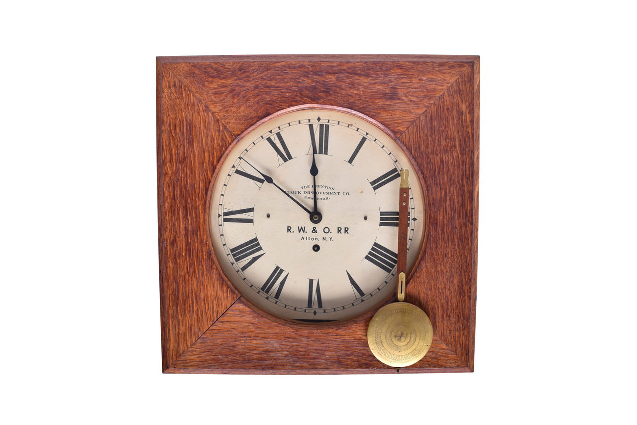 3626 - Prentiss Rome, Watertown & Ogdensburg Railroad Alton Station Depot Wall Clock thumbnail