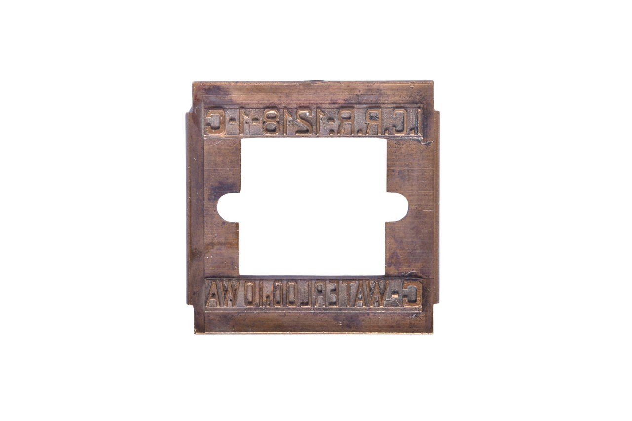 3678 - Illinois Central Railroad Waterloo, Iowa 1218-1-C Dater Die thumbnail