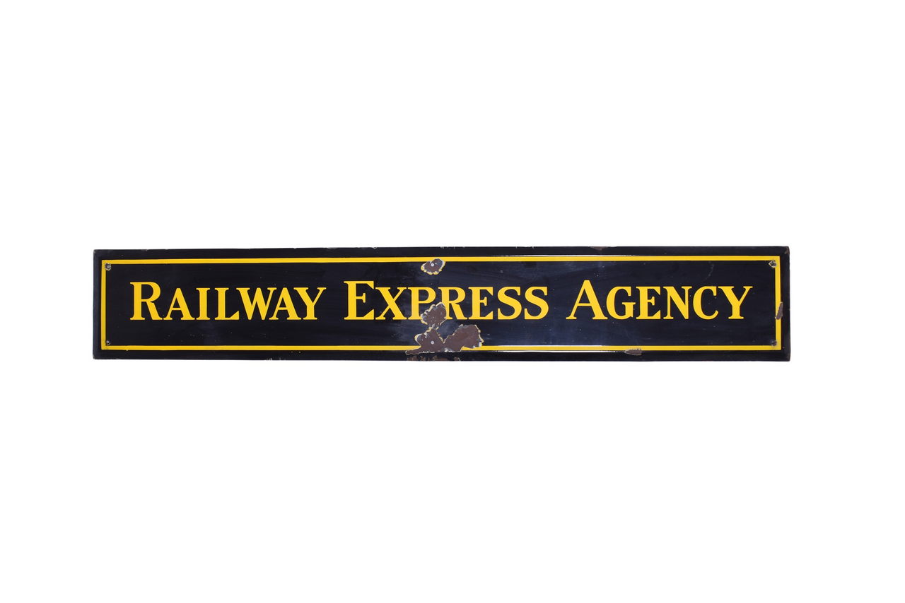3500 - Railway Express Agency Large Porcelain Sign thumbnail