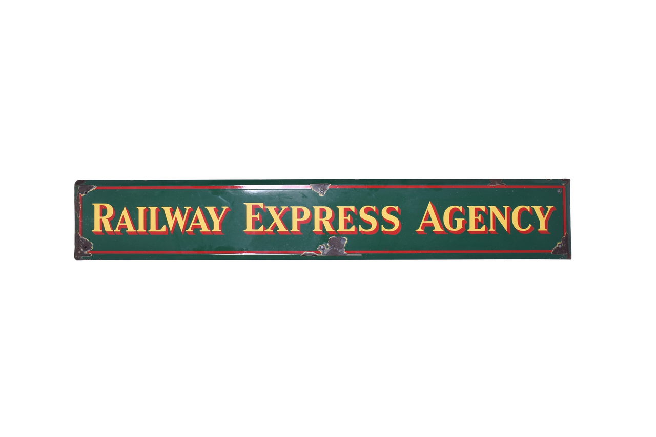 3646 - Railway Express Agency Large Porcelain Sign thumbnail