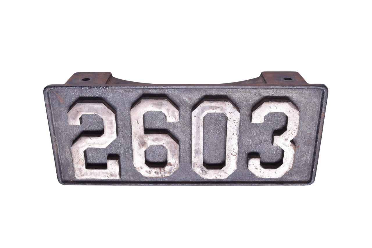 3525A - Illinois Central #2603 Locomotive Front Number Plate thumbnail