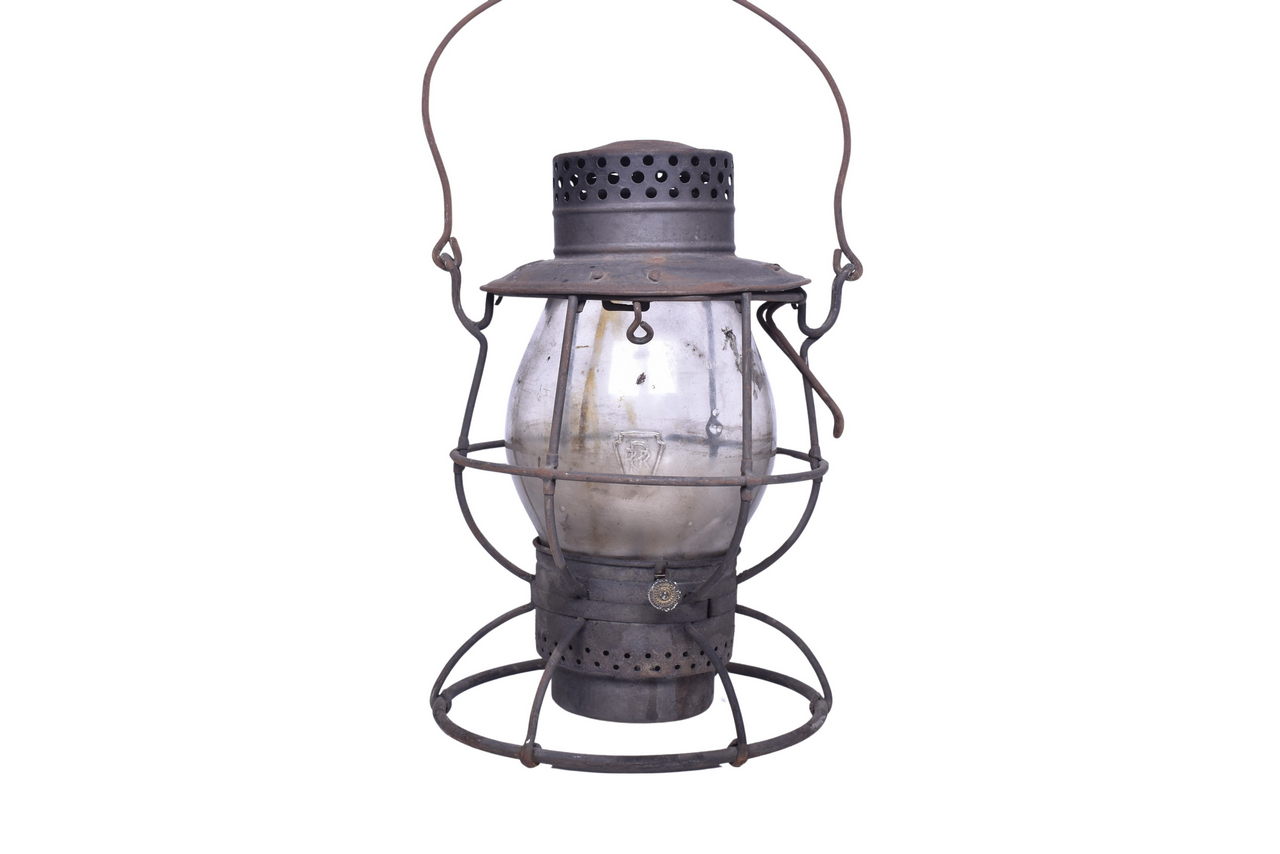 3696 - Dietz No. 39 Vulcan Pennsylvania Railroad Lantern w/ Keystone Cast Clear Globe thumbnail