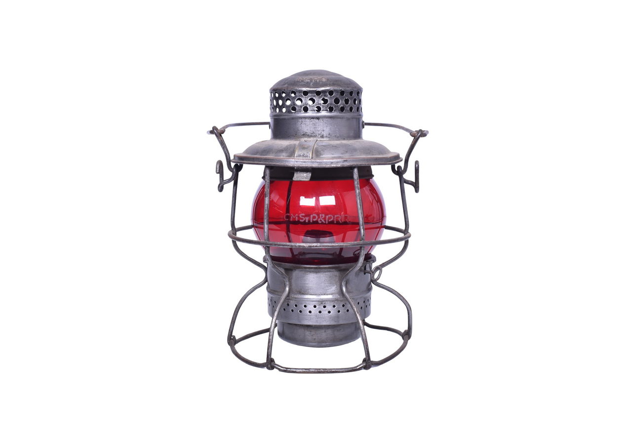 3700 - Adlake Kero Milwaukee Road Lantern w/ Etched Red Globe thumbnail